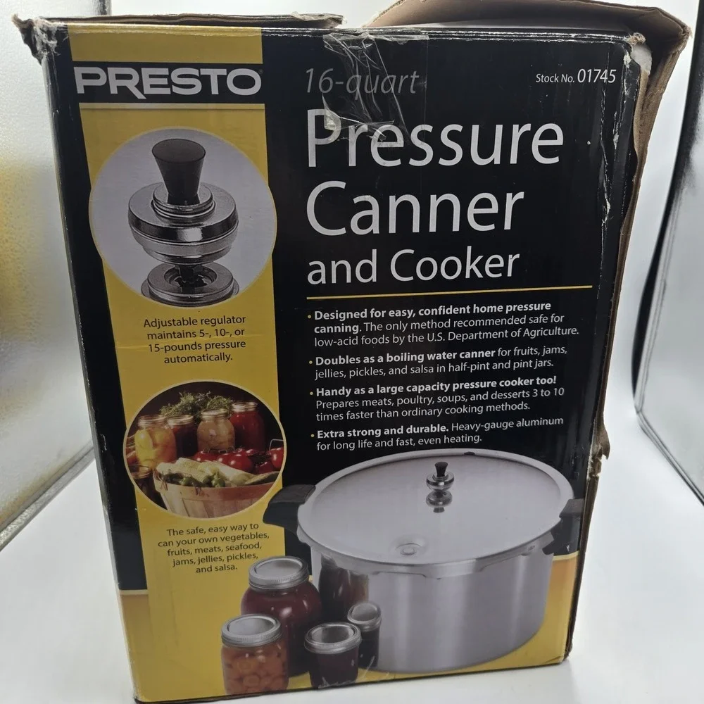 Vtg Presto 16-quart Pressure Canner and Cooker #01745 Im Original Box Complete